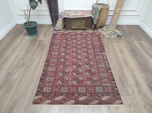 3.8x6.4 ft Persian Rug, Red Persian Rug, Vintage Rug, Handmade Rug - Picture 1 of 10