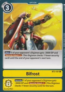 2020 BANDAI DIGIMON CARD GAME  - BIFROST BT3-101 C - YELLOW - Picture 1 of 2