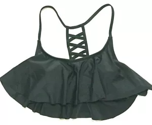New Joe Boxers Girls Black Swim Top Juniors Size S Padded Bra Insets - Picture 1 of 2