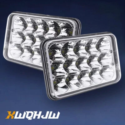 Faros LED de haz alto bajo bombilla 2X para Cadillac Brougham Calais 1975-1989 4X6" Foto 1 de 4