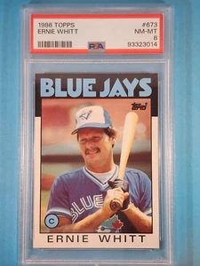 1986 Topps Ernie Whitt Toronto Blue Jays #673 PSA 8 NM-MT ⚾ - Picture 1 of 2