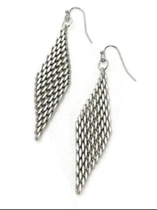 Surgical Stainless Steel Quality Mesh Dangle Earrings - Picture 1 of 5