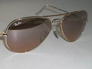58 mm RAY BAN RB3025 FLIEGERSONNENBRILLE GRAU TOP GRADIENT ROSA/ROSA GLÄSER NEUWERTIG - Bild 1 von 12