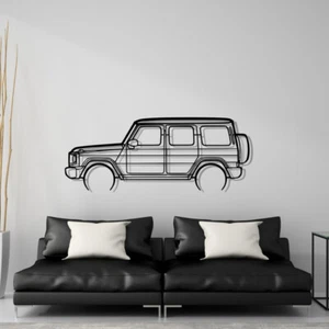 Steel Wall Decor For MERCEDES G CLASS Silhouette Decoration W463 W461 G65 G55 V8 - Picture 1 of 7