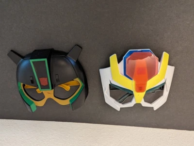 (2) Mcdonalds Kinder Transformers Gesichtsmaske Kostüme Verkleiden Kunststoff - Bild 1 von 4