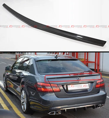 FOR 10-15 MERCEDES BENZ W212 E-CLASS & E63 SEDAN CARBON FIBER TRUNK SPOILER WING - Image 1 of 3