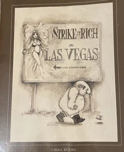 Vintage 1970’s Gary Patterson “I Shall Return” Las Vegas Signed Print 16x20 - Picture 1 of 3
