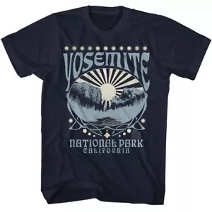 National Parks Yosemite Decorative Oval Duo Color Navy Brands Shirt - Picture 1 of 2