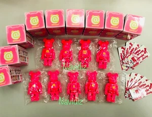 Medicom Bearbrick Series 37 Basic Letter Light Pink 100% be@rbrick set 9pc S37 - Picture 1 of 3