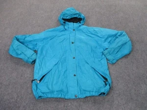 Vintage Eastern Mountain Sports Jacket Adult L Blue Full Zip Waterproof Tech Men - Picture 1 of 12