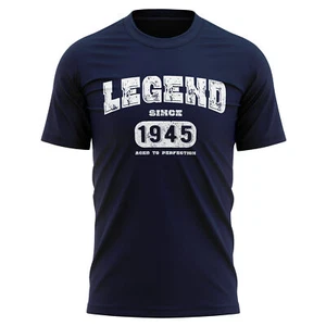 Birthday T Shirt For Men 1945 Legend Since shirt Funny Him 80th Gift Vintage ... - Picture 1 of 14