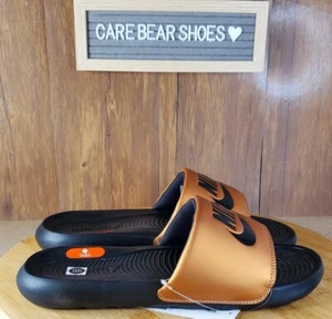 NIKE Women Victori One Slides CN9677 003 Copper Metallic - Sz 11 - Picture 1 of 5