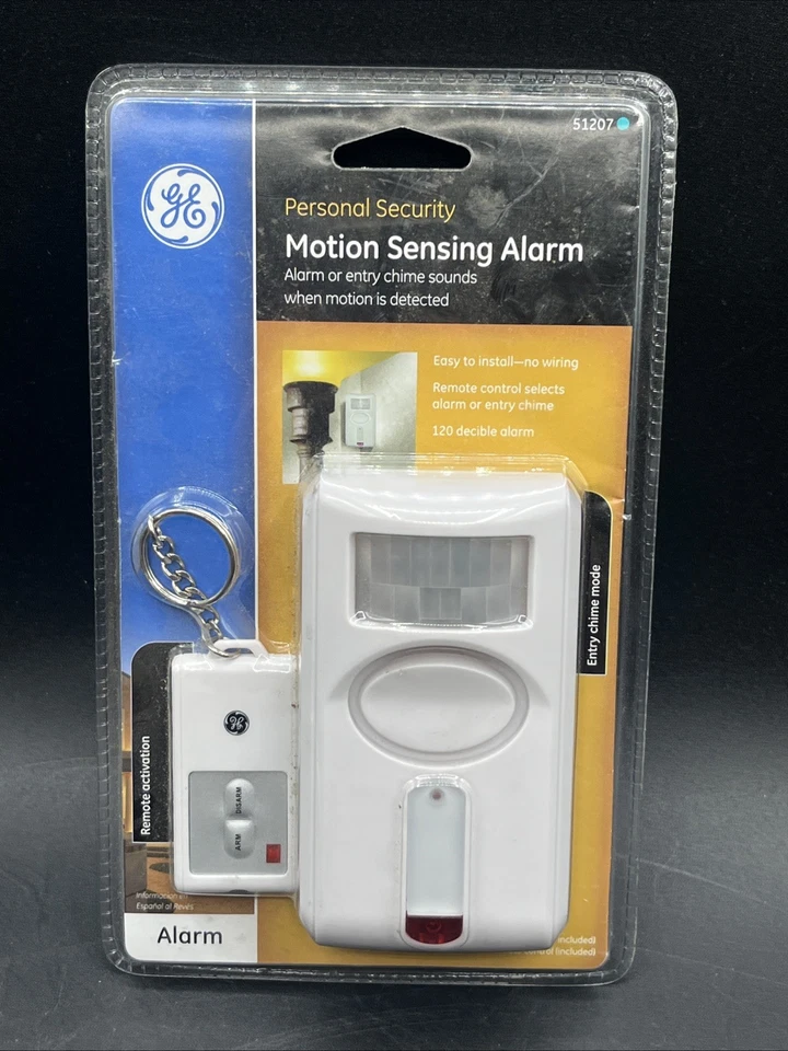 GE 51207 120db Motion-sensing Alarm With IR Keychain Remote