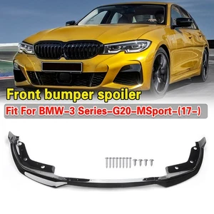 Front Bumper Lip Gloss Black For 2019-22 3 Series G20/G28 M340I  Sedan M Sport - Picture 1 of 17