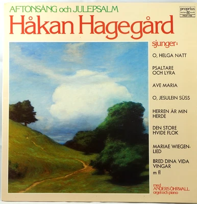 AUDIOPHILE PROPRIUS AFTONSÅNG OCH JULEPSALM HÅKAN HAGEGÅRD  HAKAN HAGEGARD - Image 1 of 4