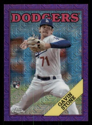2023 Topps Update Pack Chrome Purple Refractors #T88CU99 Gavin Stone /75 - Image 1 of 2