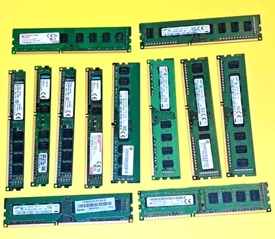 🔥 LOT OF 12 MIXED DESKTOP RAM MODULES 2GB-8GB SAMSUNG KINGSTON PC MEMORY🔥 - Image 1 of 4