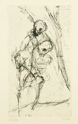 DDR. Totentanz, 1989. Vernis mou Carsten GILLE (*1959 D), handsigniert 23/30 - Bild 1 von 3