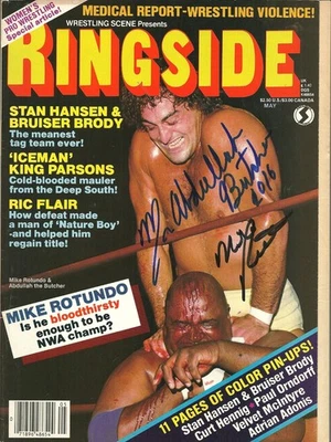 AB#19  MIKE ROTUNDA  ABDULLAH THE BUTCHER  signed Vintage Wrestling Magazine COA - Image 1 of 4