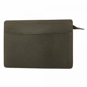 LOUIS VUITTON Pochette Homme M52522 Epi Clutch Bag Noir - Picture 1 of 12