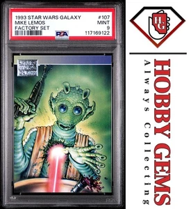 GREEDO PSA 9 1993 1993 Topps Star Wars Galaxy Factory Set #107 - Picture 1 of 2