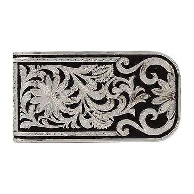 Montana Silversmiths Men's Leathercut Bitterroot Money Clip - Mcl27 - Image 1 of 3