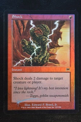 Magic The Gathering MTG SHOCK FOIL Onslaught LP Lightly Played - Image 1 of 2