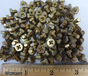 x100 TORNILLO MÁQUINA 1/4", 10-32 Rosca, Cabeza Hexagonal/Phillips NAS1801-3-4 NUEVO - Imagen 1 de 3