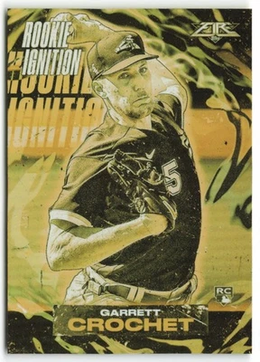 Garrett Crochet 2021 Topps Fire #RI-18 Rookie Ignition Gold Minted White Sox - Image 1 of 2