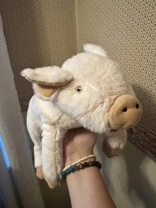 Folkmanis Schwein Puppe Ferkel Plüschpuppe Ganzkörper Bauernhoftier realistisch 14 Zoll - Bild 1 von 5