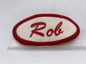 ROB USED SILK SCREEN VINTAGE SEW ON NAME PATCH TAGS ASSORTED COLORS AVAILABLE - Picture 1 of 3