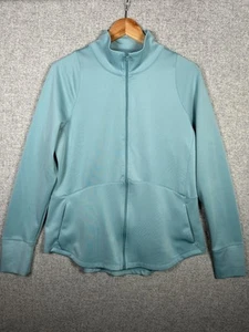 Layer 8 Medium Womens Zip Athletic Top Long Sleeve Blue Golf Stretch Mock Neck - Picture 1 of 14
