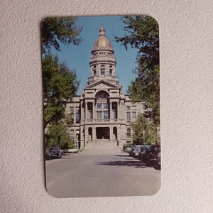 Vista Of The Wyoming State Capital Building At Cheyenne Wyoming Chrome Postcard - Picture 1 of 7