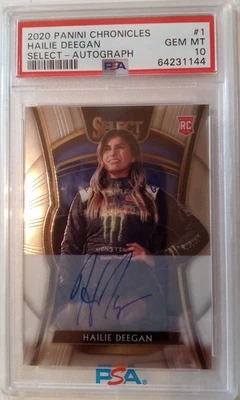 2020 Panini Chronicles Select Hailie Deegan #1 Silver Prizm Autographs 13/25.🔥 - Image 1 of 4
