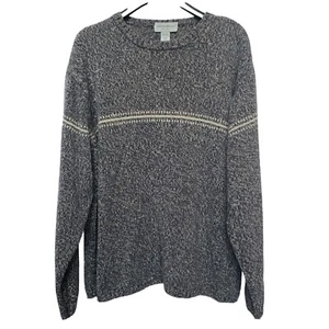 Suéter Eddie Bauer Para Hombre Talla XXL Tejido Mármol Cuello Redondo Azul-Gris Mangas Largas - Imagen 1 de 7