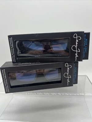 (2) Gafas de sol Sean John con bloqueo de luz azul estilo reyes potencia +0,00 Foto 1 de 4