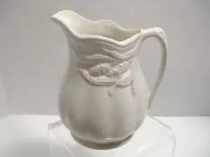 VTG Royal Crownford by Arthur Wood White Ironstone Wheat Creamer Crazed Patina - Picture 1 of 7