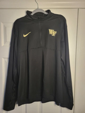 Men's Wake Forest Demon Deacons Nike Coaches Quarter-Zip Pullover Jacket XXL Cover