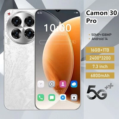Smartphone Unlocked 5G,Camon 30 Pro 7.3-inch 16+1TB for Streaming,Dual SIM - Image 1 of 4
