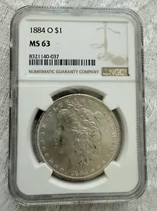 1884-O MORGAN DOLLAR -- NGC MS-63 - Picture 1 of 2