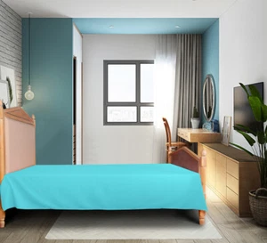 1800 Count Flat Sheet - Soft and Breathable Wrinkle Free - 6 Sizes 23 Colors - Picture 1 of 33