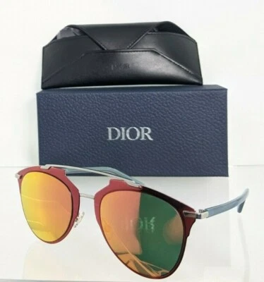 Nuevas gafas de sol auténticas Christian Dior reflectadas P34UZ marco rojo azul Foto 1 de 4