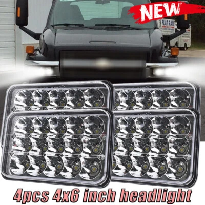 4pcs 4x6" Inch Hi/Lo Beam  Headlight for GMC C4500 Chevrolet C5500 Kodiak - Image 1 of 4