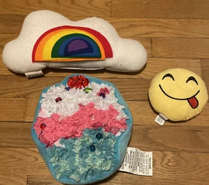 Adorable Plush Stuffed Toys - Rainbow, Emoji, Cupcake - Picture 1 of 4
