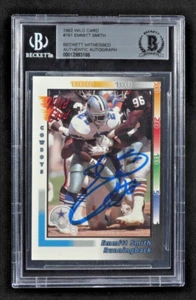 Emmitt Smith Signed 1992 Wild Card #161 (BGS Encapsulated) - Picture 1 of 2