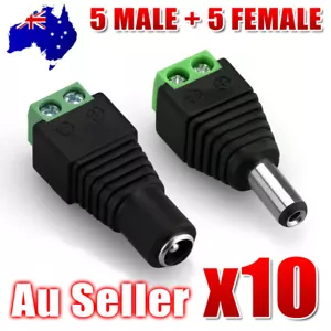 12V DC Power CCTV Camera Male Female Connector Adapter Plug Jack Socket Cable OZ - Picture 1 of 3