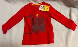 Appaman Peanuts New Kids 4T Red Long Sleeve Graphic T-Shirt Woodstock Pigeons - Picture 1 of 13