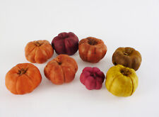 Dollhouse Miniature Set of 8 Tiny Halloween Harvest Pumpkins with Colors