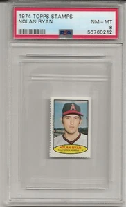 1974 TOPPS STAMPS NOLAN RYAN , PSA 8 NM-MT, TOUGH, RARE, HOF, CALIFORNIA ANGELS - Picture 1 of 1