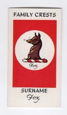 Ancestry Sweetule Family Crests Surname Card. ‘FOX '